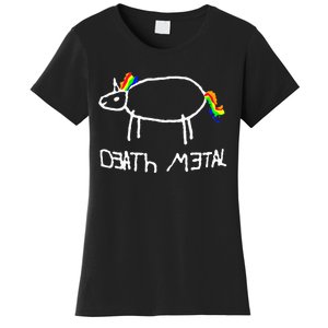 Unicorn Death Metal Heavy Metal Black Metal Fun Design Women's T-Shirt