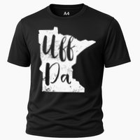 Uff Da Minnesota Map Funny Distressed Cooling Performance Crew T-Shirt