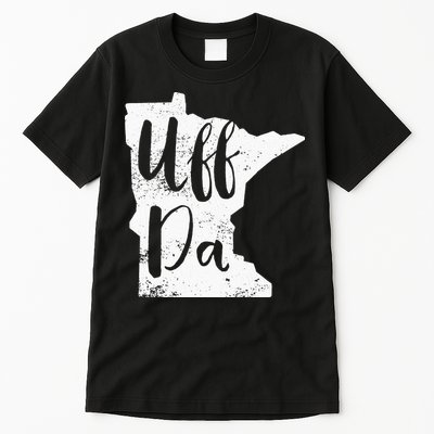 Uff Da Minnesota Map Funny Distressed Tall T-Shirt