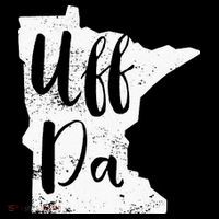 Uff Da Minnesota Map Funny Distressed Bucket Hat