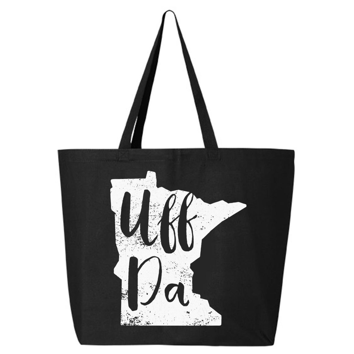 Uff Da Minnesota Map Funny Distressed 25L Jumbo Tote