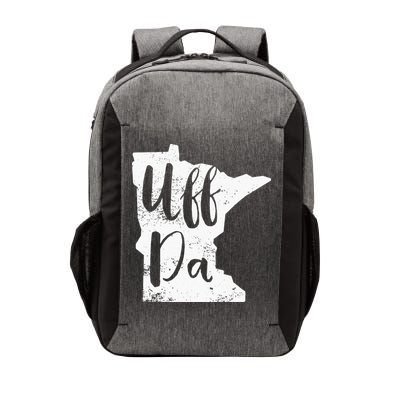 Uff Da Minnesota Map Funny Distressed Vector Backpack