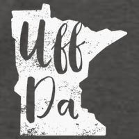 Uff Da Minnesota Map Funny Distressed Vector Backpack
