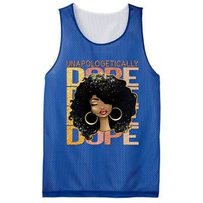 Unapologetically Dope Melanin Afro Queen Black History Month Gift Mesh Reversible Basketball Jersey Tank