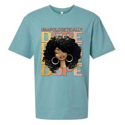 Unapologetically Dope Melanin Afro Queen Black History Month Gift Sueded Cloud Jersey T-Shirt