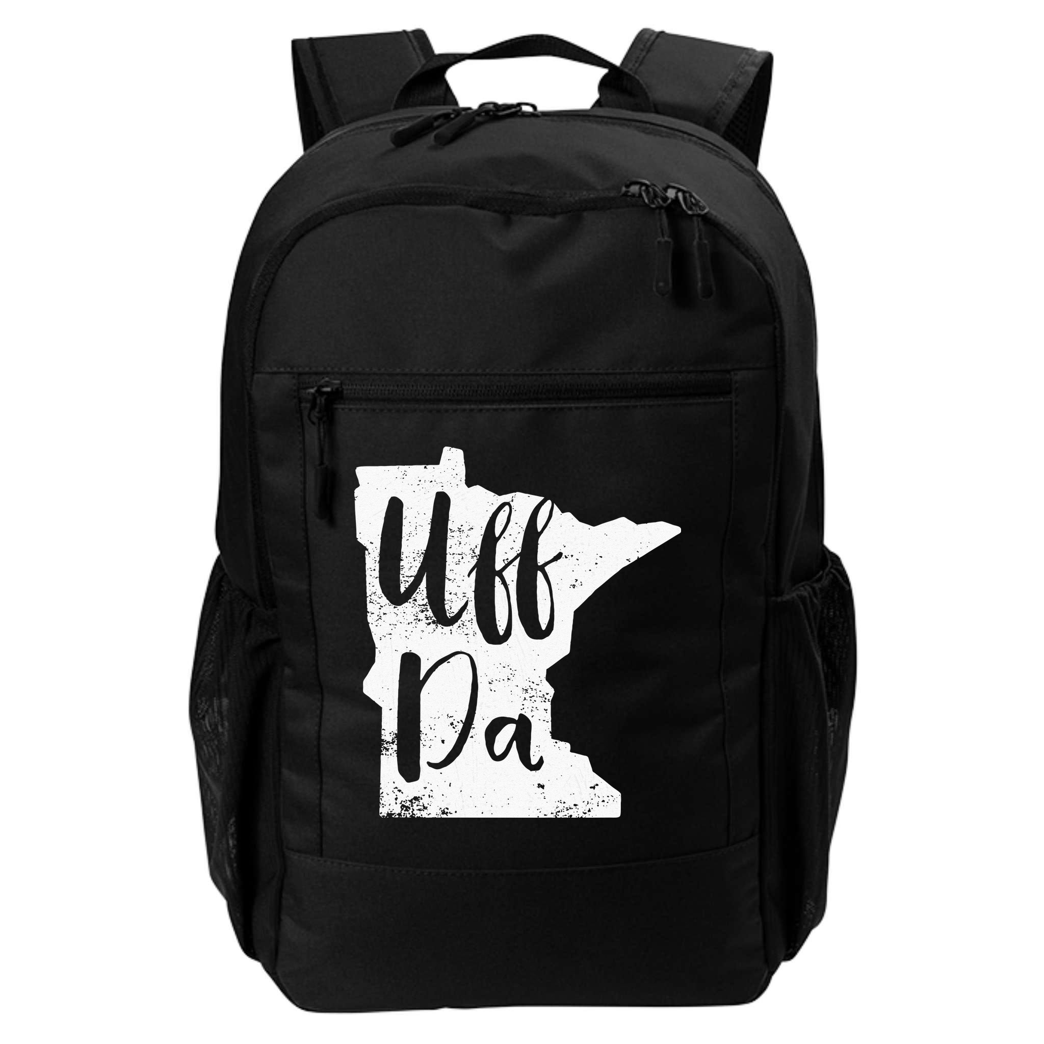 Uff Da Minnesota Map Funny Distressed Backpack