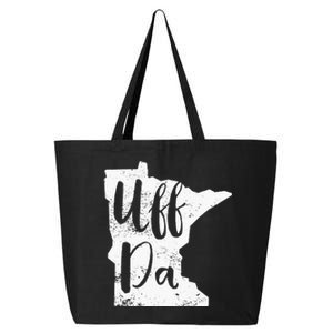 Uff Da Minnesota Map Funny Distressed 25L Jumbo Tote