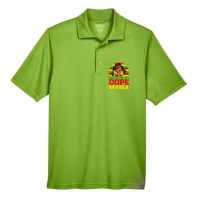 Unapologetically Dope Mama Juneteenth Afro Mom Mother's Day Cool Gift Men's Origin Performance Pique Polo