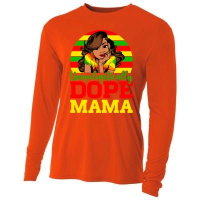 Unapologetically Dope Mama Juneteenth Afro Mom Mother's Day Cool Gift Cooling Performance Long Sleeve Crew