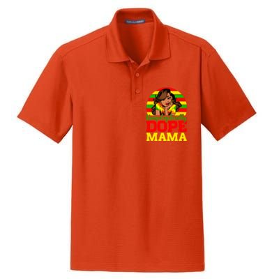 Unapologetically Dope Mama Juneteenth Afro Mom Mother's Day Cool Gift Dry Zone Grid Polo