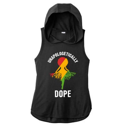 Unapologetically Dope Melanin Motivational Black Pride Cute Gift Ladies PosiCharge Tri-Blend Wicking Draft Hoodie Tank