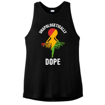 Unapologetically Dope Melanin Motivational Black Pride Cute Gift Ladies PosiCharge Tri-Blend Wicking Tank