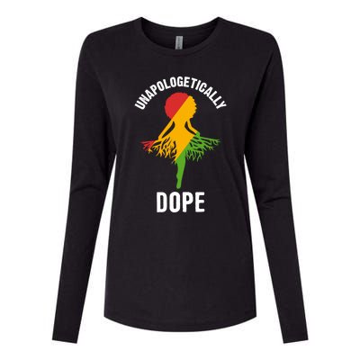 Unapologetically Dope Melanin Motivational Black Pride Cute Gift Womens Cotton Relaxed Long Sleeve T-Shirt