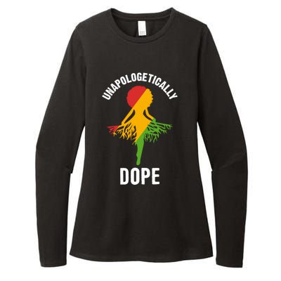 Unapologetically Dope Melanin Motivational Black Pride Cute Gift Womens CVC Long Sleeve Shirt