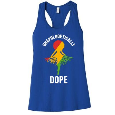 Unapologetically Dope Melanin Motivational Black Pride Cute Gift Women's Racerback Tank