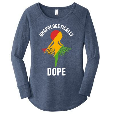 Unapologetically Dope Melanin Motivational Black Pride Cute Gift Women's Perfect Tri Tunic Long Sleeve Shirt