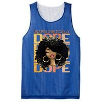 Unapologetically Dope Melanin Afro Queen Black History Month Gift Mesh Reversible Basketball Jersey Tank