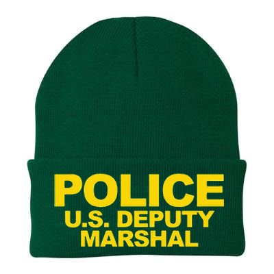 U.S. Deputy Marshal Front & Back Print Law Enforcement Knit Cap Winter Beanie