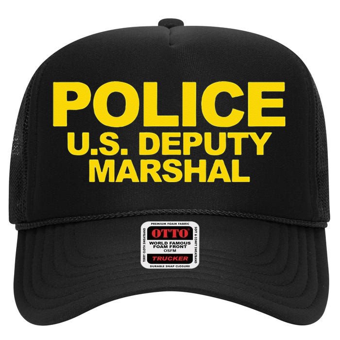 U.S. Deputy Marshal Front & Back Print Law Enforcement High Crown Mesh Back Trucker Hat