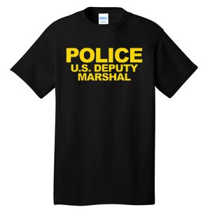 U.S. Deputy Marshal Front & Back Print Law Enforcement Tall T-Shirt