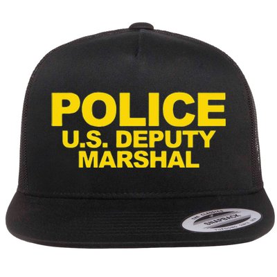 U.S. Deputy Marshal Front & Back Print Law Enforcement Flat Bill Trucker Hat