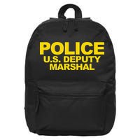 U.S. Deputy Marshal Front & Back Print Law Enforcement 16 in Basic Backpack