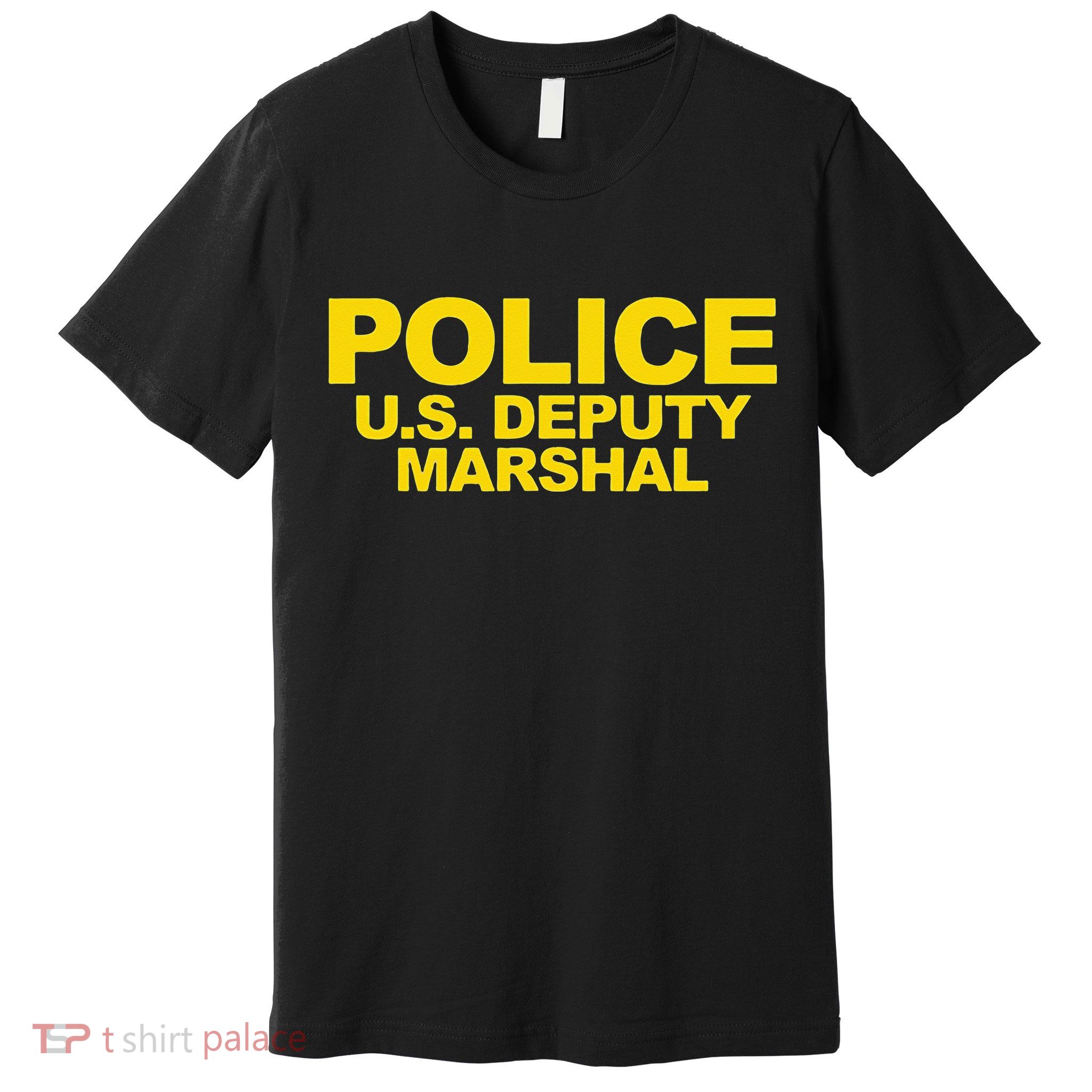 U.S. Deputy Marshal Front & Back Print Law Enforcement Premium T-Shirt