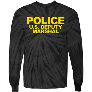 U.S. Deputy Marshal Front & Back Print Law Enforcement Tie-Dye Long Sleeve Shirt