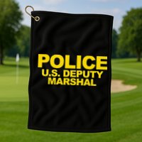 U.S. Deputy Marshal Front & Back Print Law Enforcement Golf Towel