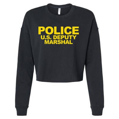 U.S. Deputy Marshal Front & Back Print Law Enforcement Cropped Pullover Crew