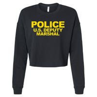 U.S. Deputy Marshal Front & Back Print Law Enforcement Cropped Pullover Crew
