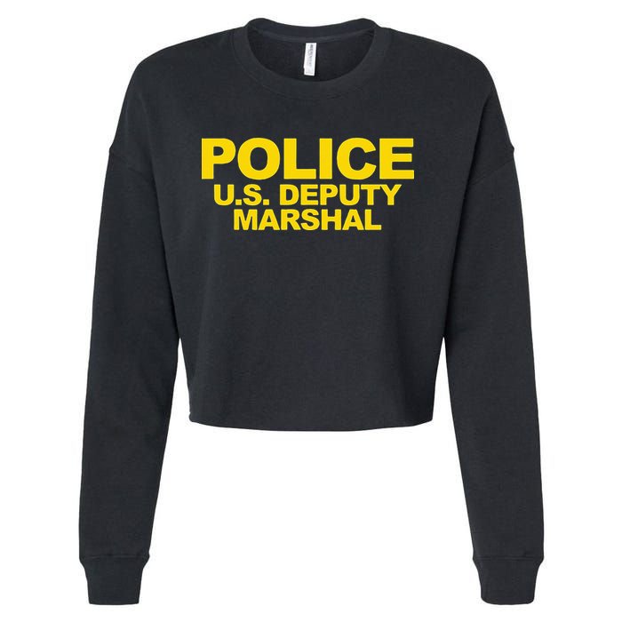 U.S. Deputy Marshal Front & Back Print Law Enforcement Cropped Pullover Crew