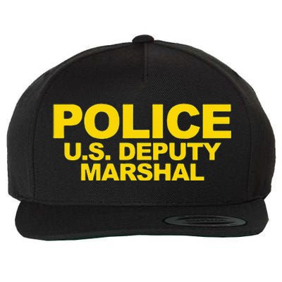 U.S. Deputy Marshal Front & Back Print Law Enforcement Wool Snapback Cap