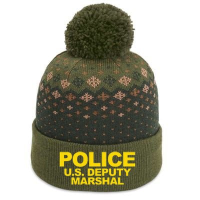 U.S. Deputy Marshal Front & Back Print Law Enforcement The Baniff Cuffed Pom Beanie