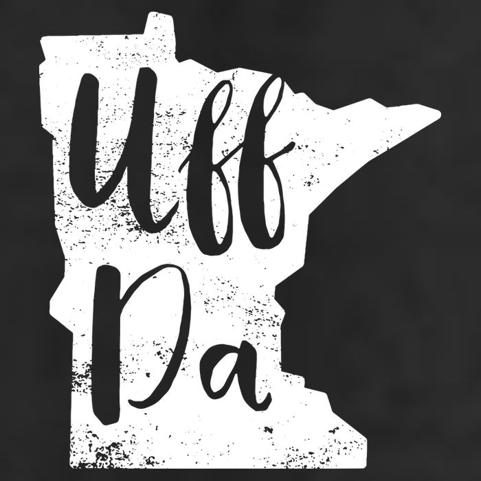 Uff Da Minnesota Map Funny Distressed Cool Comfort Performance Bucket Hat