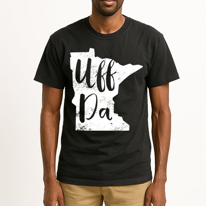 Uff Da Minnesota Map Funny Distressed Tall T-Shirt