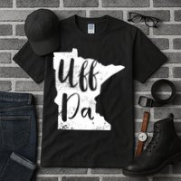 Uff Da Minnesota Map Funny Distressed Tall T-Shirt