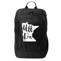 Uff Da Minnesota Map Funny Distressed City Backpack