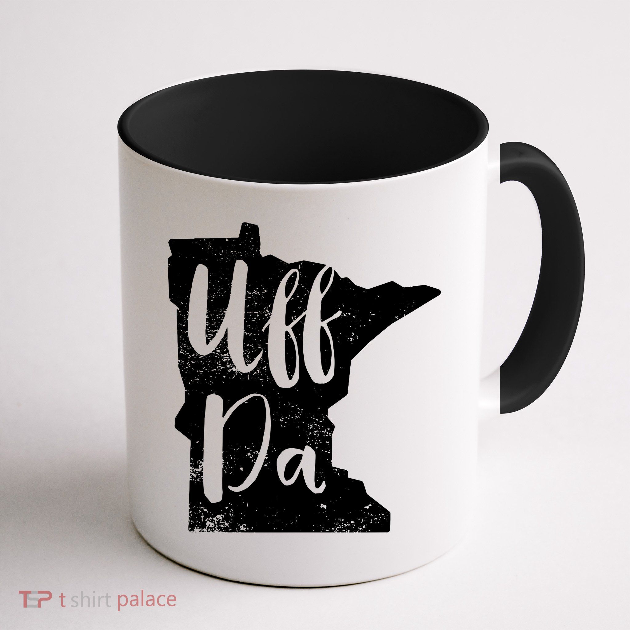Uff Da Minnesota Map Funny Distressed Mug
