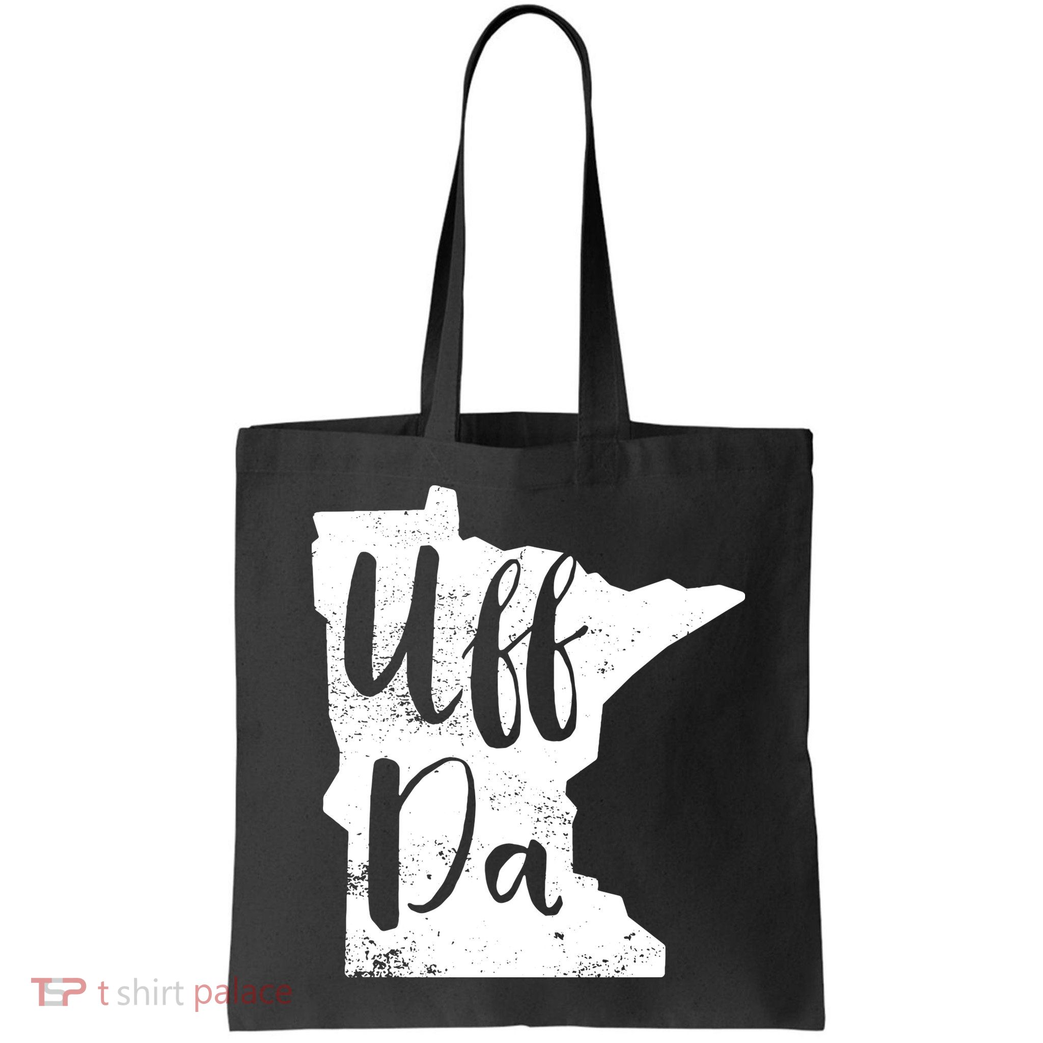 Uff Da Minnesota Map Funny Distressed Bag