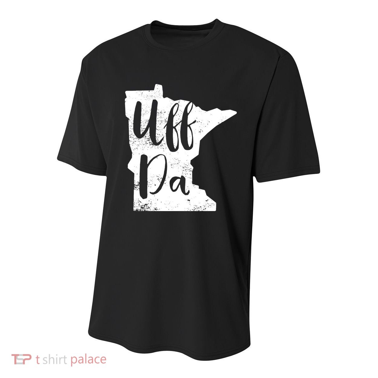 Uff Da Minnesota Map Funny Distressed Youth Performance Sprint T-Shirt