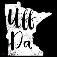 Uff Da Minnesota Map Funny Distressed Womens T-Shirt
