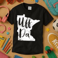 Uff Da Minnesota Map Funny Distressed Kids T-Shirt