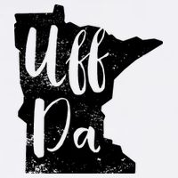 Uff Da Minnesota Map Funny Distressed Garment-Dyed Sweatshirt