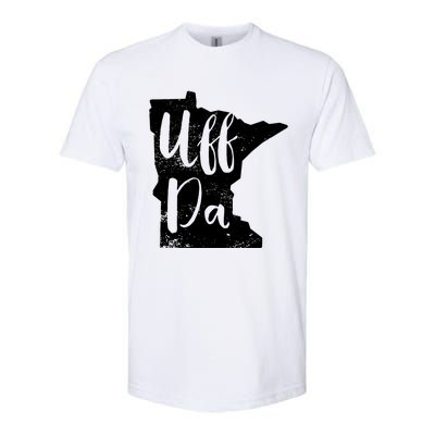 Uff Da Minnesota Map Funny Distressed Softstyle CVC T-Shirt