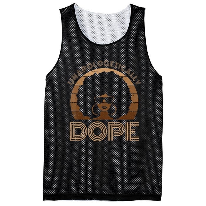 Unapologetically Dope Melanin Afro Queen Black History Month Mesh Reversible Basketball Jersey Tank