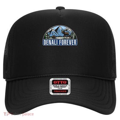 Us Denali National Park Gifts, Retro Denali Parks High Crown Mesh Back Trucker Hat