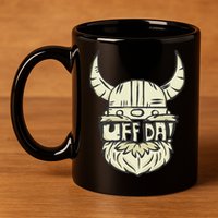 Uff Da Norwegian Quote Scandinavian Helmet 11oz C Handle Ceramic Mug