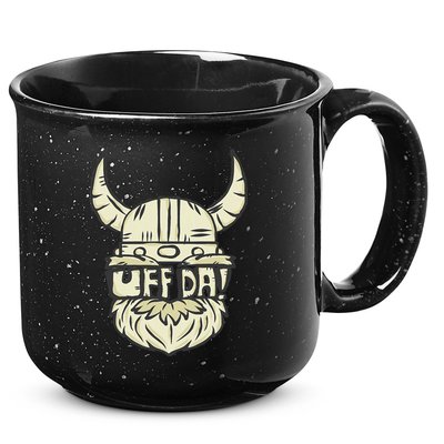 Uff Da Norwegian Quote Scandinavian Helmet 15oz Campfire Ceramic Mug