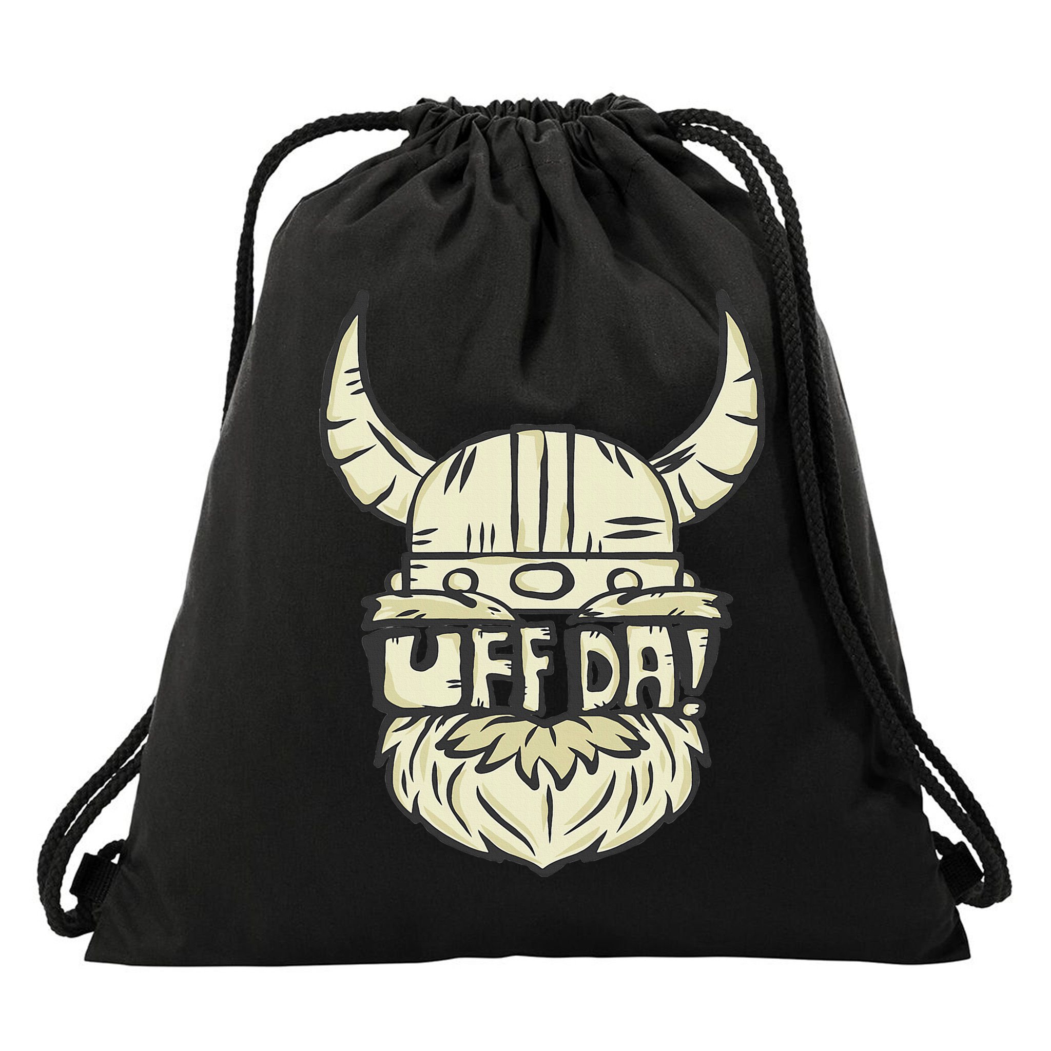 Uff Da Norwegian Quote Scandinavian Helmet Drawstring Bag